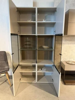 Hülsta Vitrinen & Highboards|2er-Set Vitrine Fena Lack Seidengrau