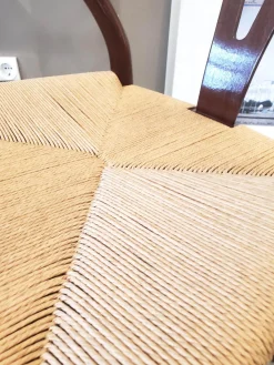 Carl Hansen & Søn Stuhlsets|6er-Set Y-Stuhl Ltd. Edition Mahagoni Schleiflack Natur Geflecht