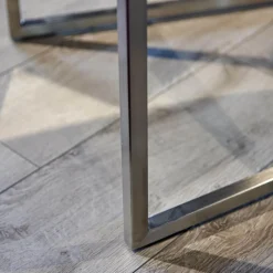 WK Wohnen Stuhlsets|6er-Stuhl Set WK 700 Leder Dakar Classic Greystone Gestell Edelstahl Quadratrohr