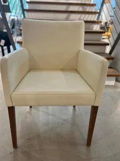 Christine Kröncke Stuhlsets|2er-Stuhl-Set Dinner Leder Comfort Offwhite Weiß