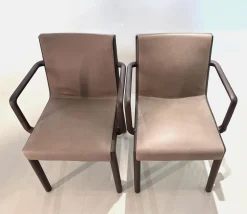 Molteni & C Stuhlsets|4er-Stuhlset Janet Leder Nocciola S1230 Kat. E