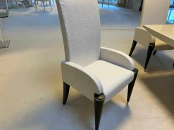 Turri Stuhlsets|6er-Stuhlset Ouvertüre Stoff Creme Matt Füße Schwarz Lackiert