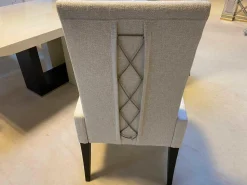 Turri Stuhlsets|6er-Stuhlset Ouvertüre Stoff Creme Matt Füße Schwarz Lackiert