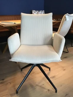 Haas Essgruppen|Essgruppe 3 Stühle Und Eckbank Mason Leder Rawhide Cognac Braun Und Stoff Lisboa 5 Beige Gestell Schwarz, inkl. Tisch