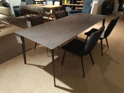 WK Wohnen Esstische|Essgruppe 812 Verkehrsschwarz Mit Stühlen 732 Leder 1 Nero