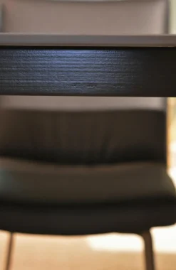 WK Wohnen Esstische|Essgruppe 812 Verkehrsschwarz Mit Stühlen 732 Leder 1 Nero