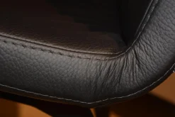 WK Wohnen Esstische|Essgruppe 812 Verkehrsschwarz Mit Stühlen 732 Leder 1 Nero