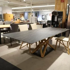 Bacher Essgruppen|Essgruppe Aiden Und Acos Eiche Massiv Natur Gewachst Leder Genua Ivory Creme