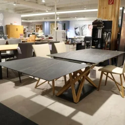 Bacher Essgruppen|Essgruppe Aiden Und Acos Eiche Massiv Natur Gewachst Leder Genua Ivory Creme