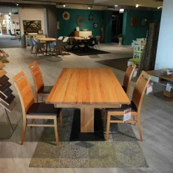 Wimmer Essgruppen|Essgruppe Casera Tisch Mit 4 Stühlen Leder Colarado Dunkelbraun