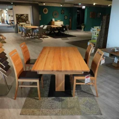 Wimmer Essgruppen|Essgruppe Casera Tisch Mit 4 Stühlen Leder Colarado Dunkelbraun