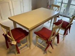 Tonin Casa Essgruppen|Essgruppe Classici per Eccellenza Weiß Schleiflack 1 Tisch 6 Stühle