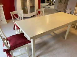 Tonin Casa Essgruppen|Essgruppe Classici per Eccellenza Weiß Schleiflack 1 Tisch 6 Stühle