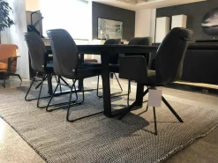 Global Essgruppen|Essgruppe Dinner 5000 Tischplatte Zementdesign mit 6 Stühlen