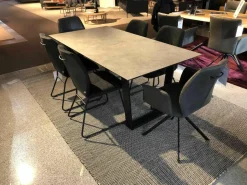 Global Essgruppen|Essgruppe Dinner 5000 Tischplatte Zementdesign mit 6 Stühlen