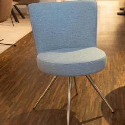 Venjakob Essgruppen|Essgruppe Esstisch Mio LS 010417 Platte Keramik Basalto Grau Gestell Edellstahloptik Mit 6 Stühlen Leva Bezug Soff Alicante Türkis