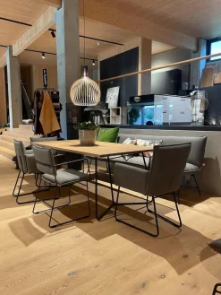 Jess Essgruppen|Essgruppe Design Tisch Charles Eiche mit Bank und 4 Stühlen