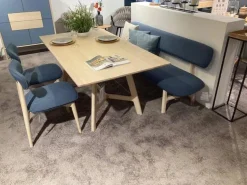 Anrei Essgruppen|Essgruppe Juna Esche Gebürstet Weiß-Geölt Tisch Stühle Bank