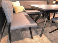 Schösswender Essgruppen|Essgruppe Malta 100 Stoff Wizard 07 Mittelgrau Grau Und Sigma 23 Grau Gestell Metall Schwarz Tisch Oak Grau