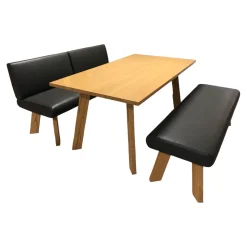 Elro Essgruppen|Essgruppe Modell Homebanking 800 Kernbuche Natur mit Bank und Hocker