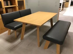 Elro Essgruppen|Essgruppe Modell Homebanking 800 Kernbuche Natur mit Bank und Hocker