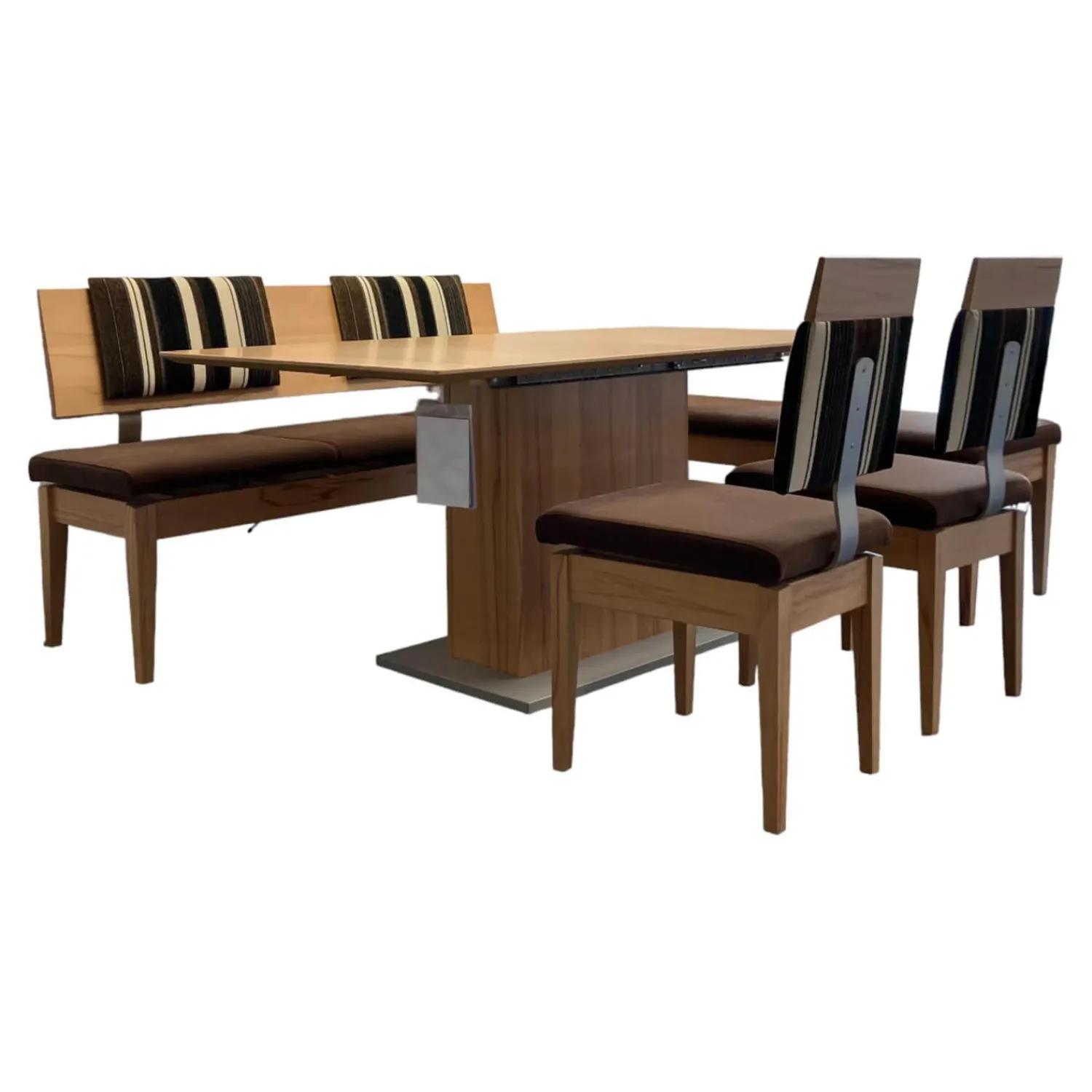 Schösswender Essgruppen|Essgruppe Modell Multisit mit 1 Säulentisch 2 Bänke 2 Stühle mit Funktion