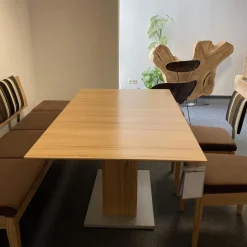 Schösswender Essgruppen|Essgruppe Modell Multisit mit 1 Säulentisch 2 Bänke 2 Stühle mit Funktion
