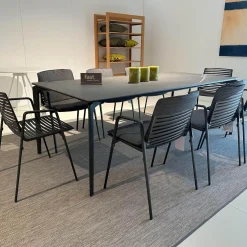 Fast Essgruppen|Essgruppe Outdoor Allsize Platte Feinsteinzeug Rauchgrau Mit 8 Stühlen