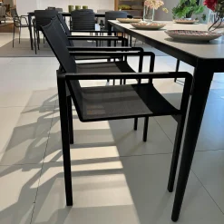 Royal Botania Essgruppen|Essgruppe Outdoor Unite Platte Keramik Bianco Statuario Weiß Grau Mit 6 Stühlen