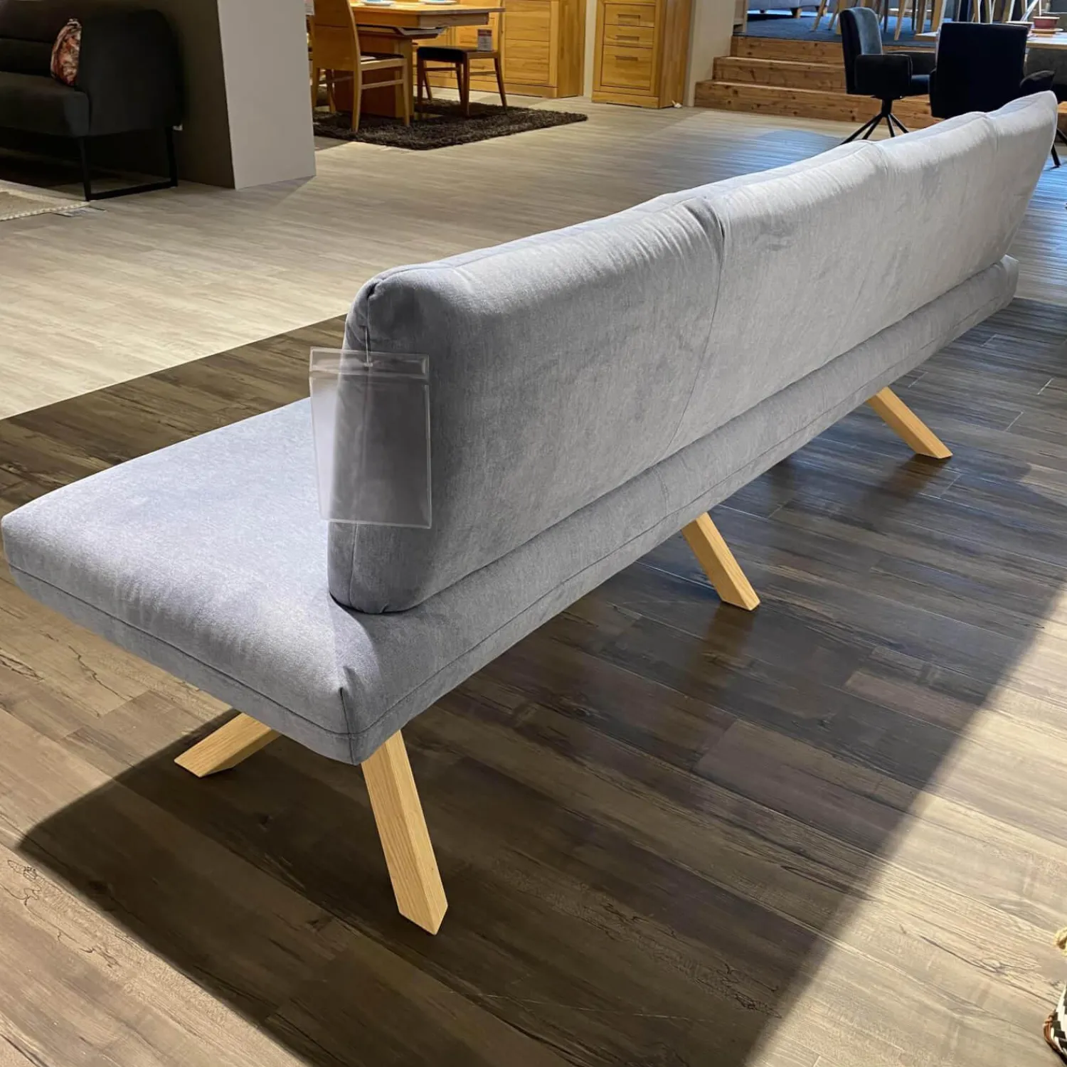 Wimmer Essgruppen|Essgruppe Signatura In Rustikal Asteiche Bianco Polsterbezug Grau Blau Mit 3 Stühlen Milo