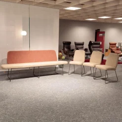 Bert Plantagie Essgruppen|Essgruppe Skyler Bezug Leder Rancho 2 Stone Beige Gestell Lack Feinstruktur Anthrazit