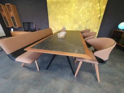 Hülsta Essgruppen|Essgruppe Solid Tisch Bank 3 Stühle Nussbaum Massiv Geölt