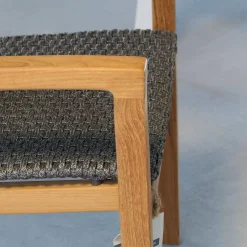 Stern Essgruppen|Essgruppe Teak Tischplatte Dektron Farbe Lava Anthrazit