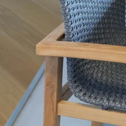 Stern Essgruppen|Essgruppe Teak Tischplatte Dektron Farbe Lava Anthrazit