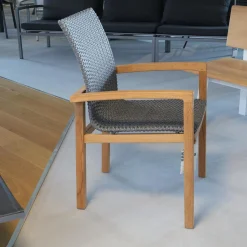 Stern Essgruppen|Essgruppe Teak Tischplatte Dektron Farbe Lava Anthrazit