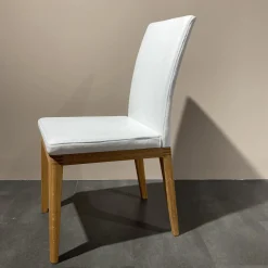 Decker Essgruppen|Essgruppe Vicenza Bank 3 Stühle Leder Weiß Tisch Eiche Massiv Geölt