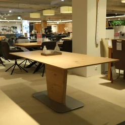 K+W Esstische|Esstisch 5503 5153 1D Eckholzfurnier Asteiche Bianco Lackiert