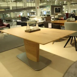 K+W Esstische|Esstisch 5503 5153 1D Eckholzfurnier Asteiche Bianco Lackiert