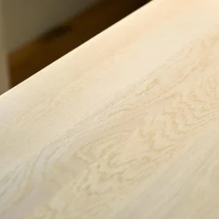 Rodam Esstische|Esstisch 3300 10 Kara Eiche 940 Kreideweiss Lackiert Maserung Quer