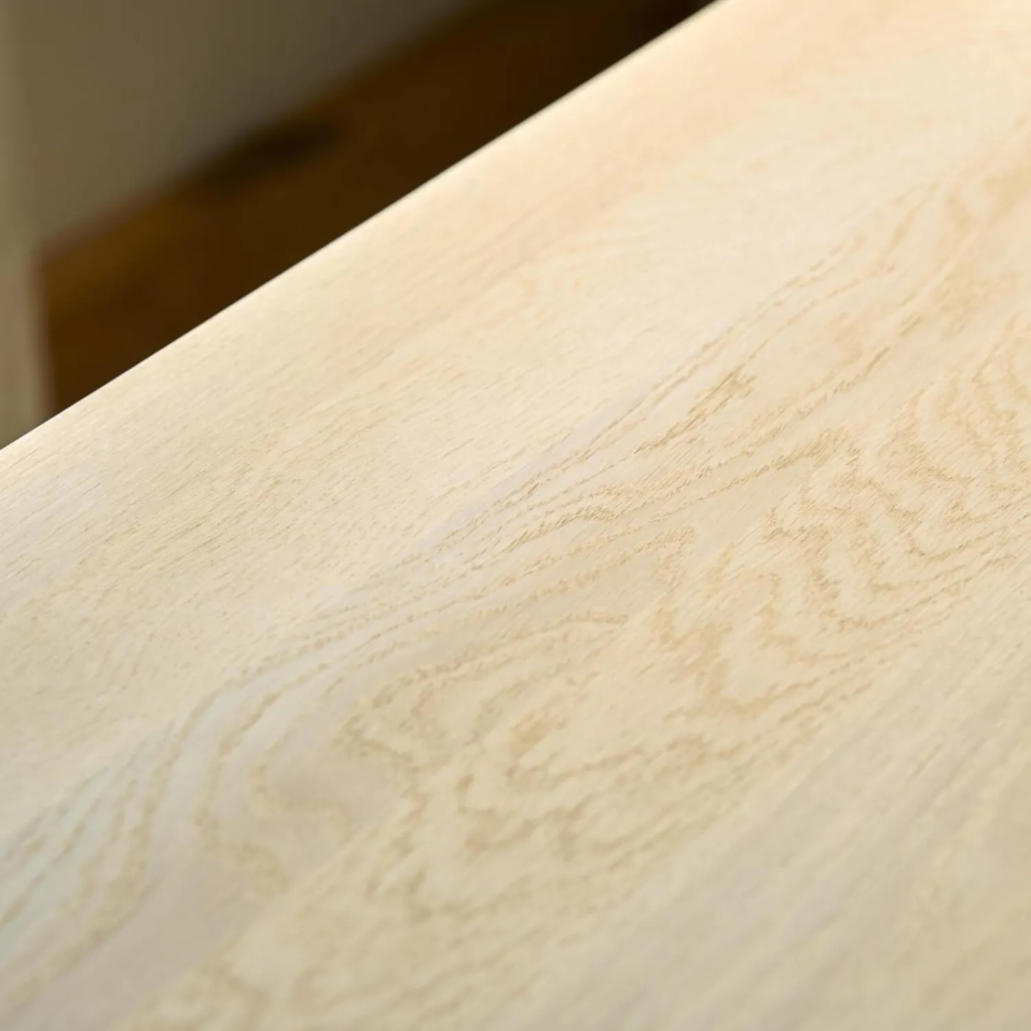 Rodam Esstische|Esstisch 3300 10 Kara Eiche 940 Kreideweiss Lackiert Maserung Quer