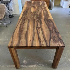 Scholtissek Esstische|Esstisch 2011 Europäischer Nussbaum Natur Geölt Äste Mit Harz Ausgegossen Inklusive Auszug