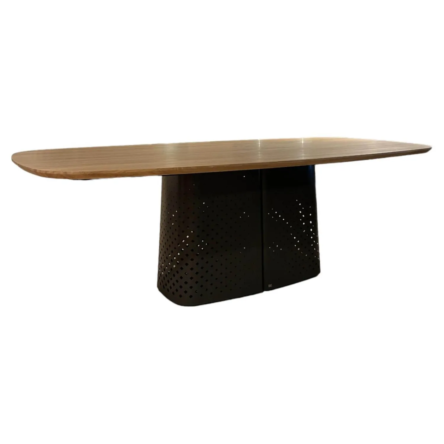 Rolf Benz Esstische|Esstisch 929-212 In Massivholz Eiche Geölt Gestell In Stahl Glatt Lackiert Umbragrau