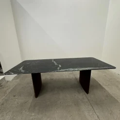 COR Esstische|Esstisch 3222 Ipa Platte Stein Tauern Schwarz Grün Geschliffen Wangen Stoff 10125 Bordeaux Rot