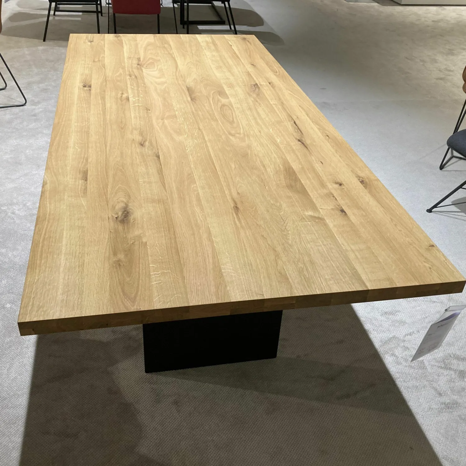 Contur Esstische|Esstisch 3110.1.2.220.1 Platte Astige Eiche Gestell Rohstahl Schwarz Mit 2 Klappeinlagen