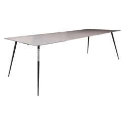 Extendo Esstische|Esstisch Spillo Platte Portland Grau Gestell Schwarz