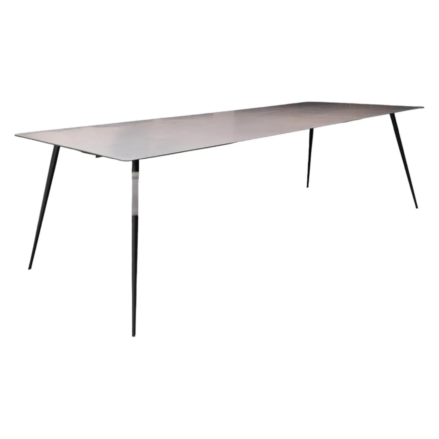 Extendo Esstische|Esstisch Spillo Platte Portland Grau Gestell Schwarz