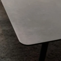 Extendo Esstische|Esstisch Spillo Platte Portland Grau Gestell Schwarz