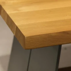 Bert Plantagie Esstische|Esstisch Amar Asteiche Geölt Gestell Stahl Feinstruktur Grau