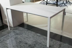 Kristalia Esstische|Esstisch Be-Easy Ausziehbar Fenix-NTM Kos Laminat Weiß Gestell Aluminium Weiß