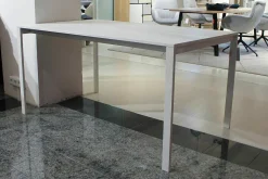 Kristalia Esstische|Esstisch Be-Easy Ausziehbar Fenix-NTM Kos Laminat Weiß Gestell Aluminium Weiß